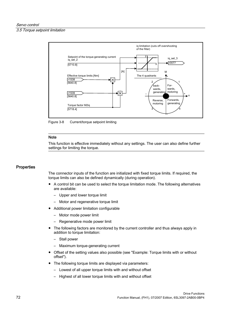 Properties | Efficient Networks Siemens Sinamics S120 User Manual | Page 72 / 560