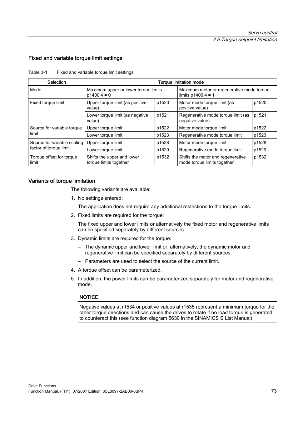 Efficient Networks Siemens Sinamics S120 User Manual | Page 73 / 560