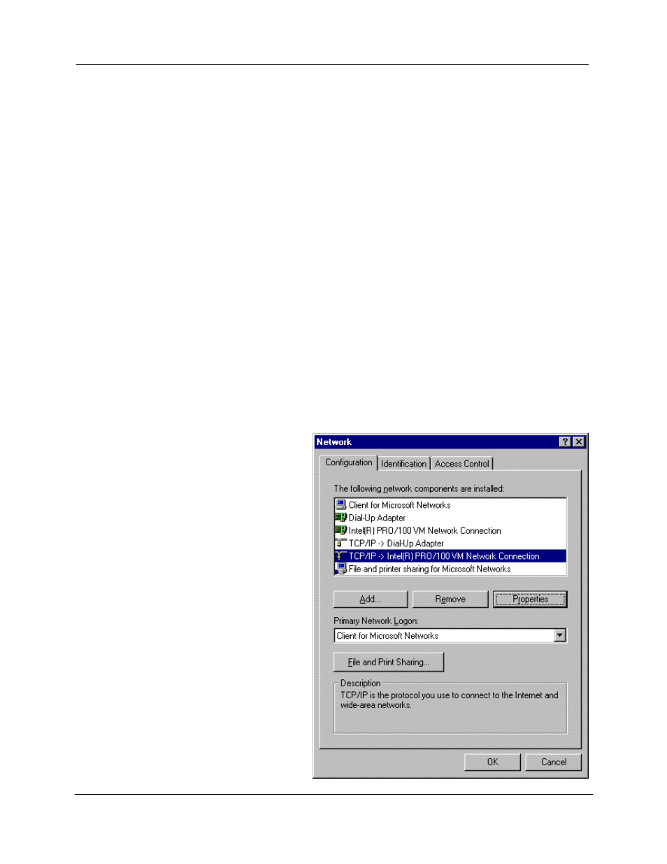 Windows 95 / 98 / me, Configuring network settings | Efficient Networks SpeedStream 5667 User Manual | Page 15 / 55