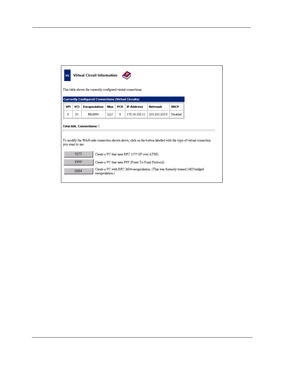 Wan virtual connection | Efficient Networks SpeedStream 5667 User Manual | Page 31 / 55