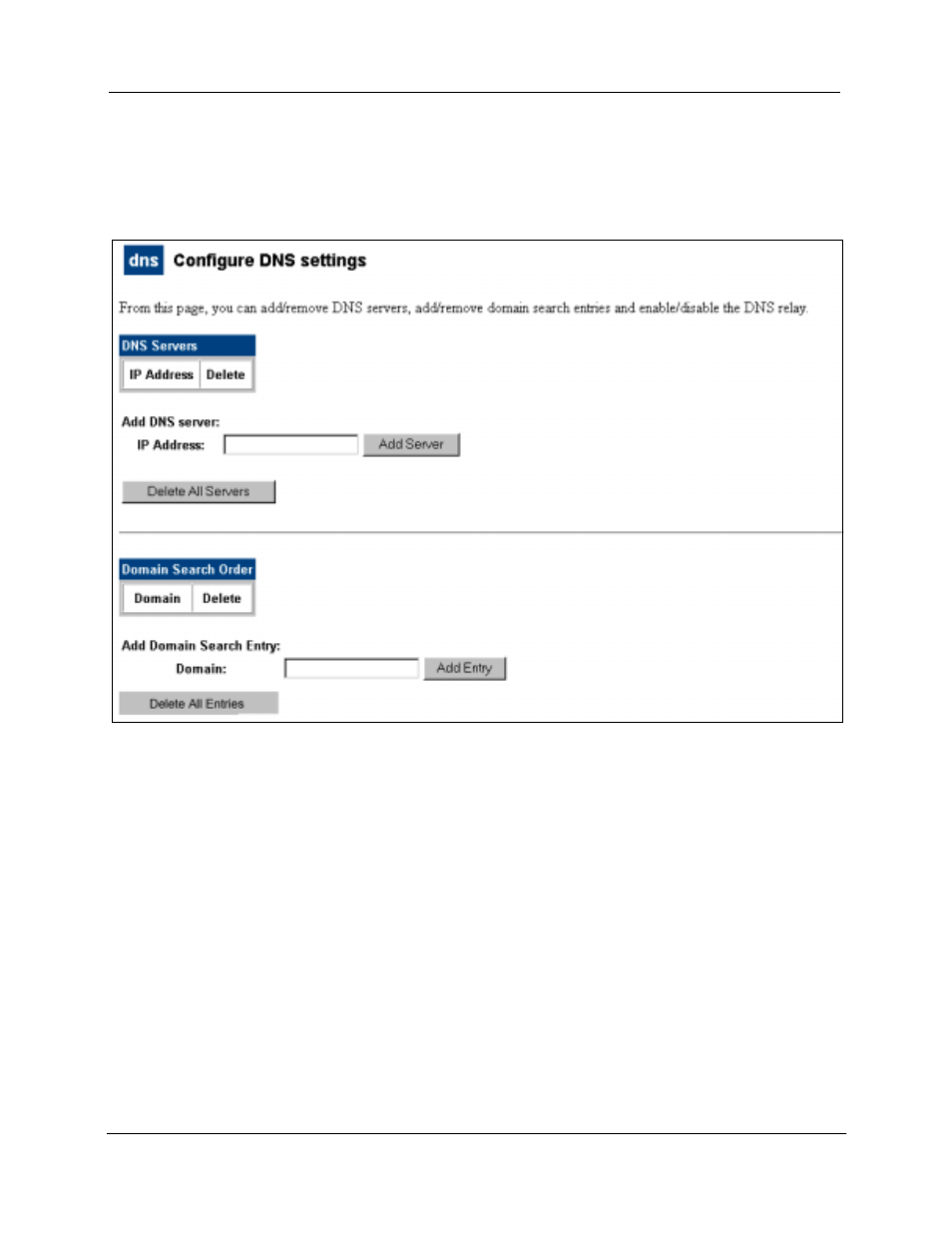 Dns configuration, Firewall configuration, Dns configuration firewall configuration | Efficient Networks SpeedStream 5667 User Manual | Page 37 / 55