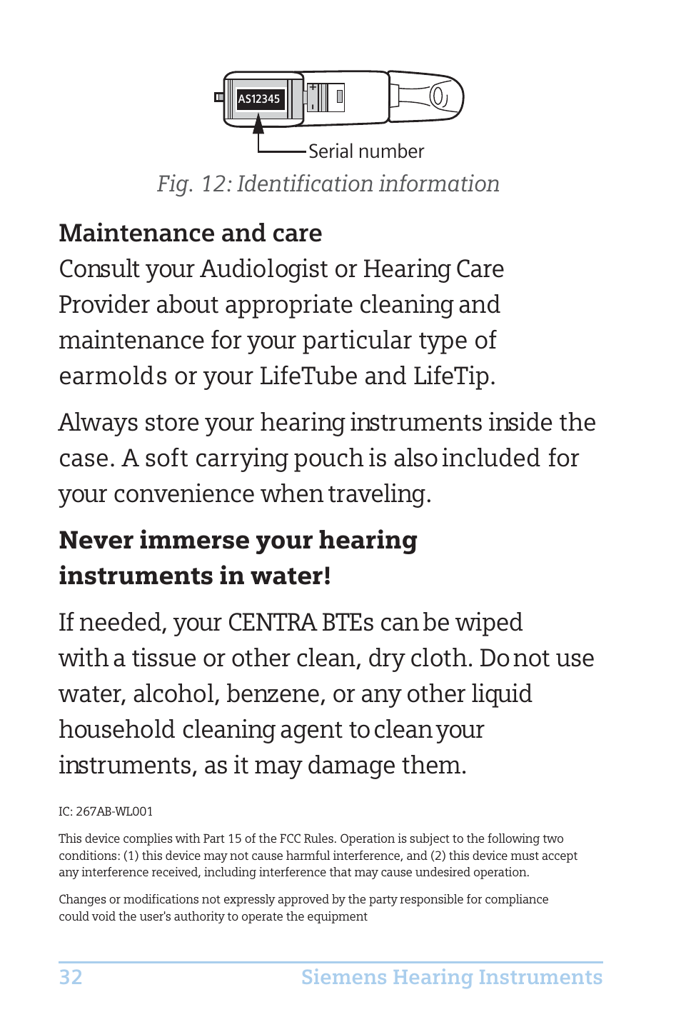 Fig. 12: identification information | Efficient Networks CENTRA S User Manual | Page 34 / 36