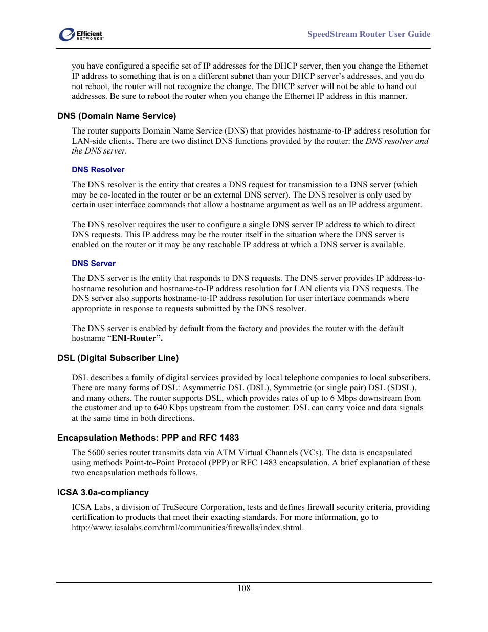 Efficient Networks 5100 User Manual | Page 118 / 129