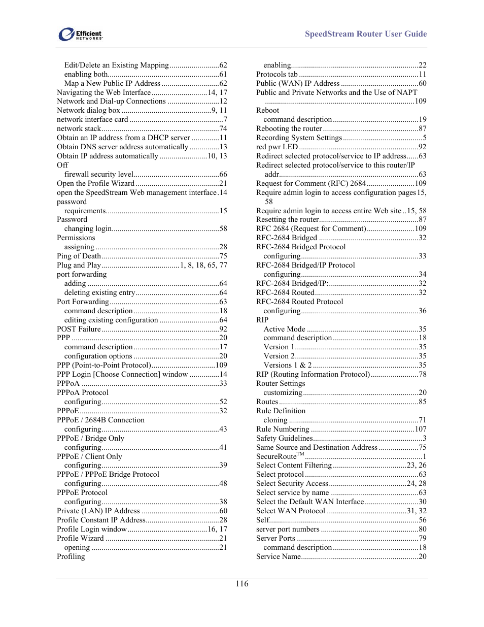 Efficient Networks 5100 User Manual | Page 126 / 129
