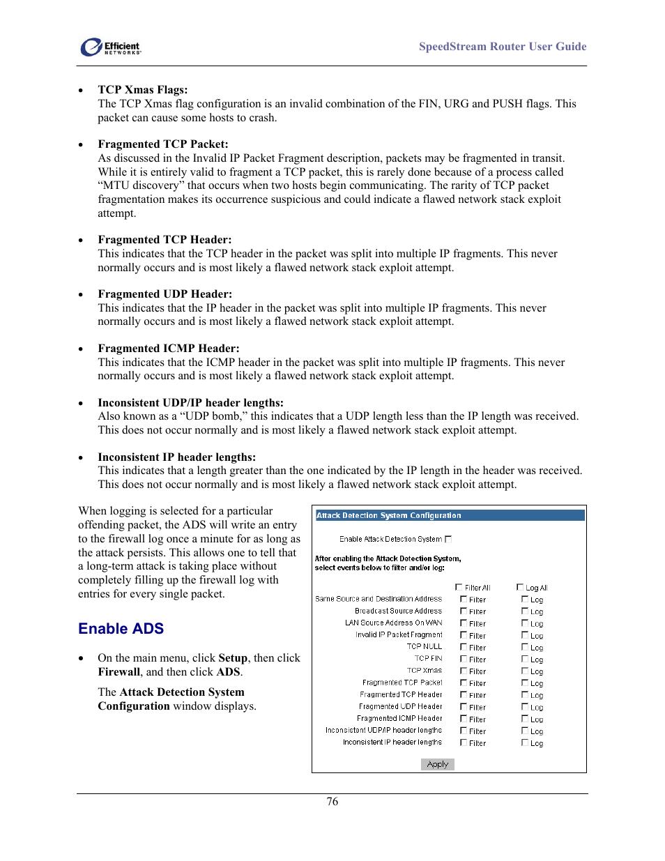 Enable ads | Efficient Networks 5100 User Manual | Page 86 / 129