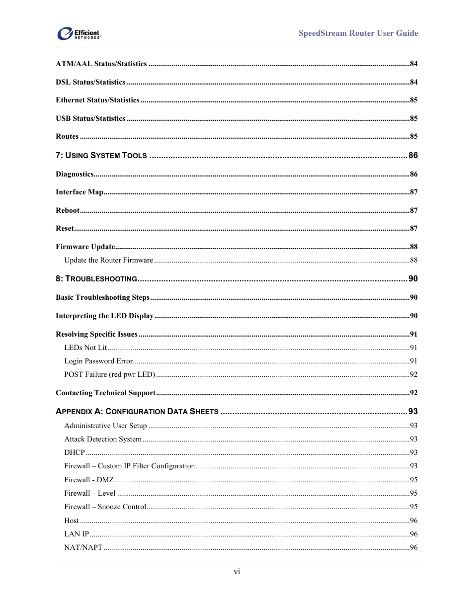 Efficient Networks 5100 User Manual | Page 9 / 129