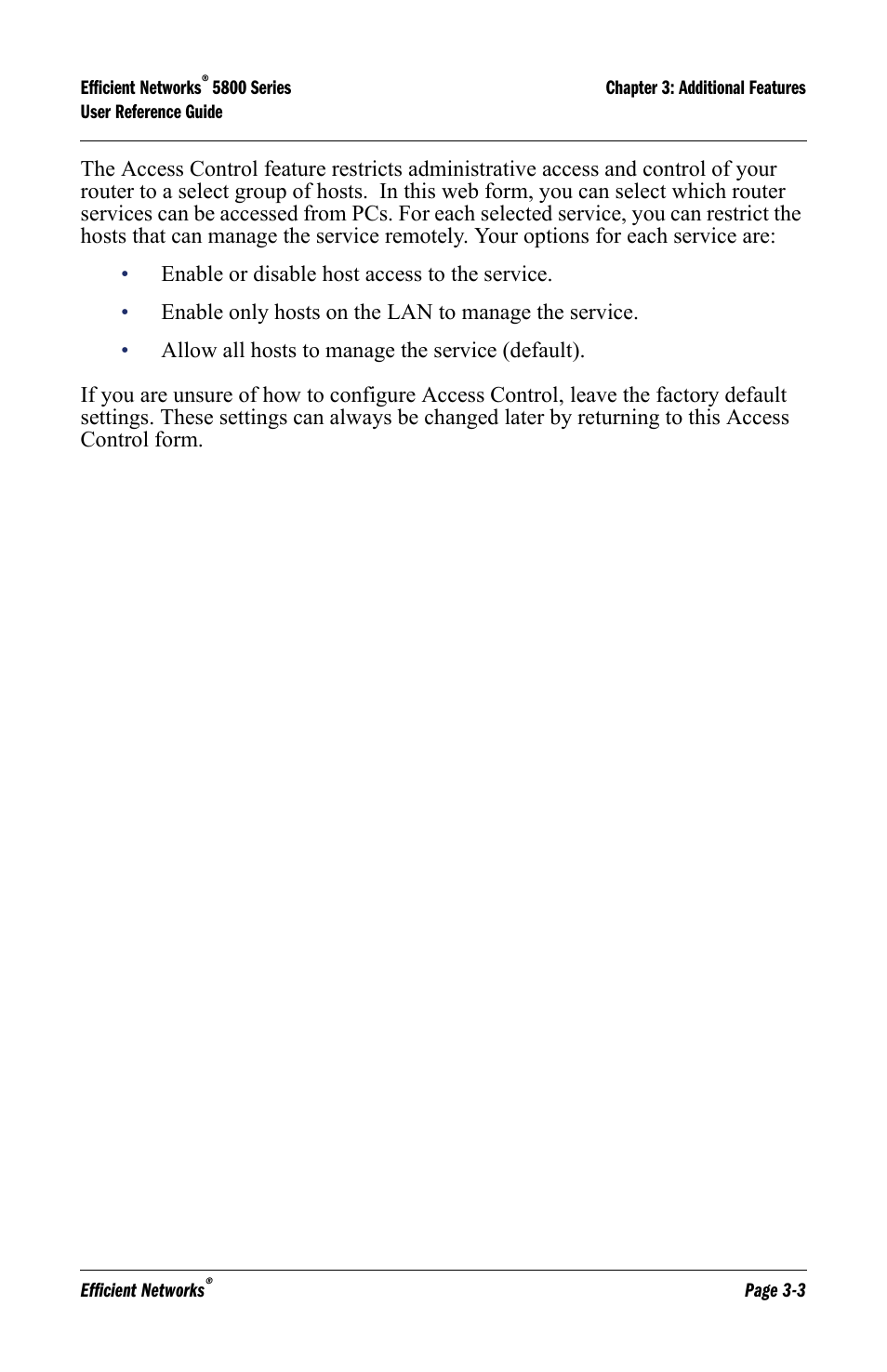 Efficient Networks 5800 User Manual | Page 35 / 88
