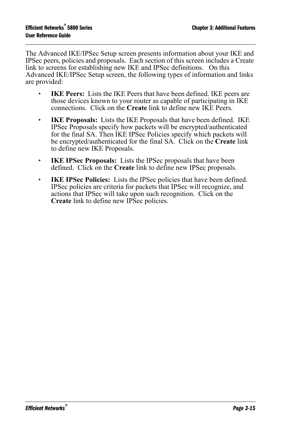 Efficient Networks 5800 User Manual | Page 47 / 88