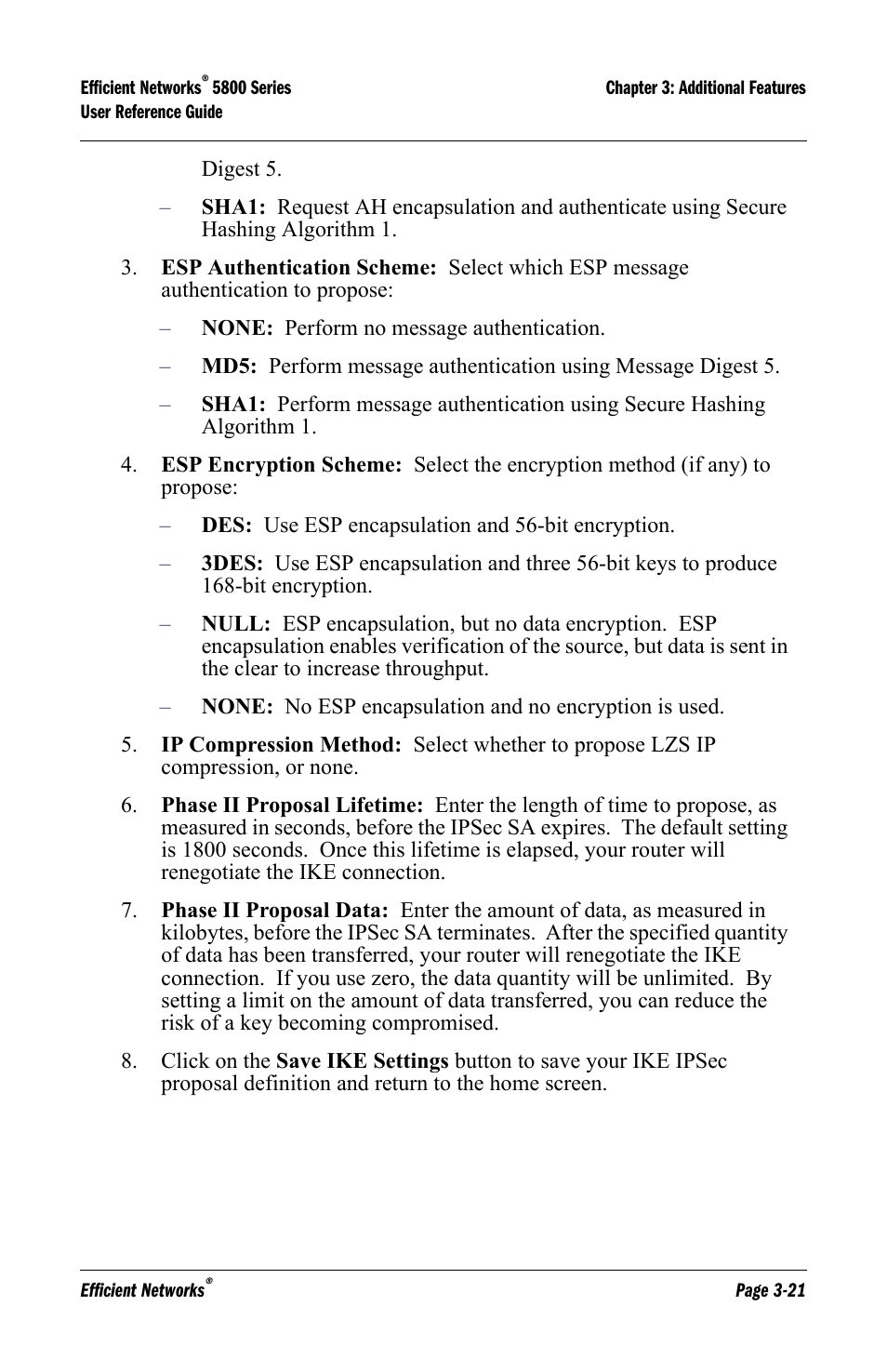 Efficient Networks 5800 User Manual | Page 53 / 88