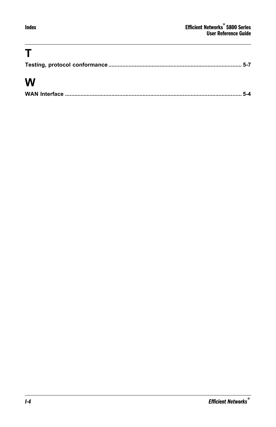 Efficient Networks 5800 User Manual | Page 88 / 88