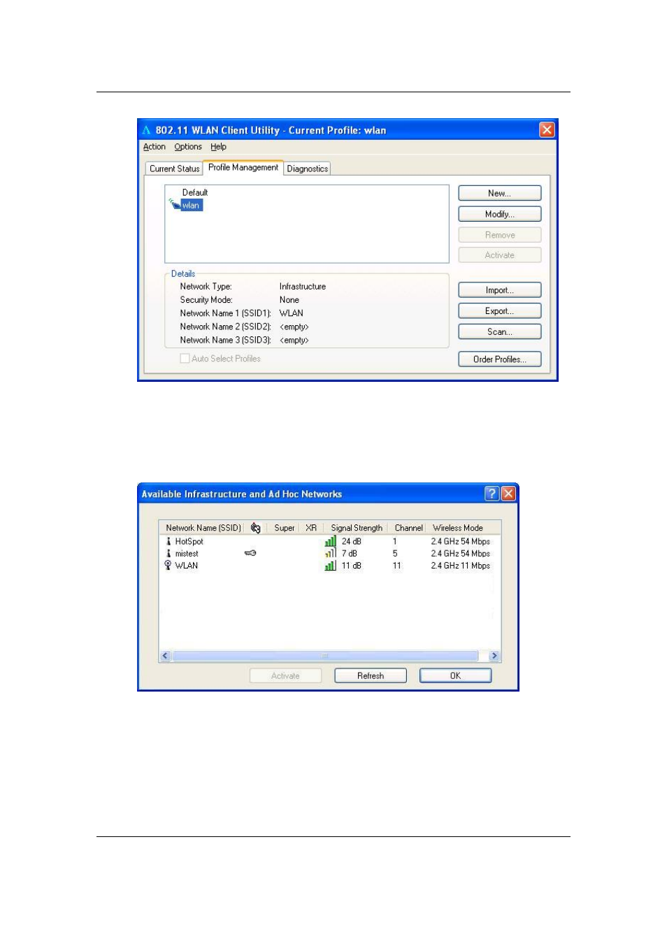 1 scan for available networks | Efficient Networks EEE 802.11b/g Wireless USB 2.0 Adapter User Manual | Page 17 / 48