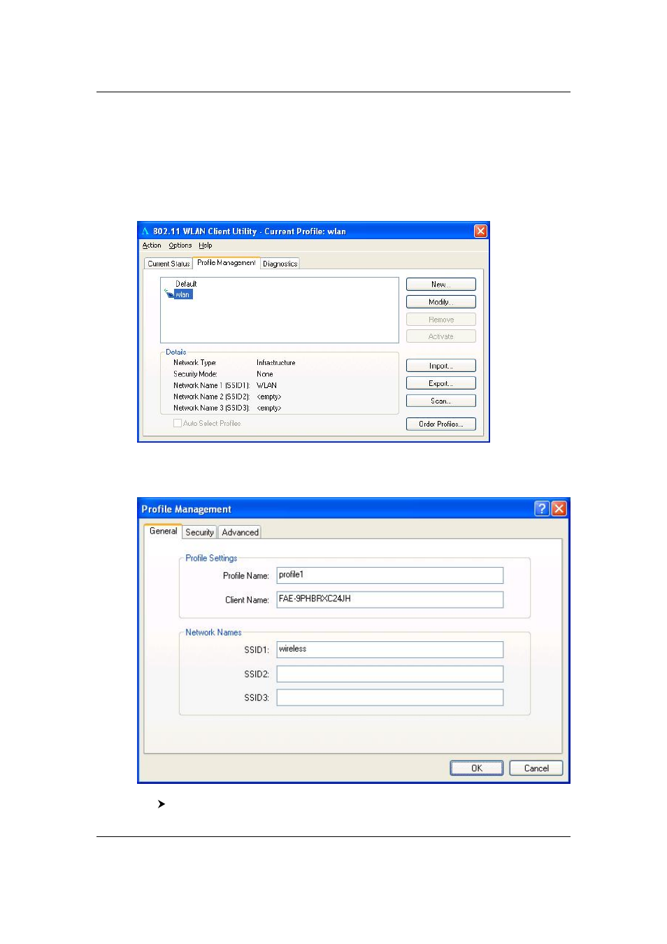 2 create a new profile | Efficient Networks EEE 802.11b/g Wireless USB 2.0 Adapter User Manual | Page 18 / 48
