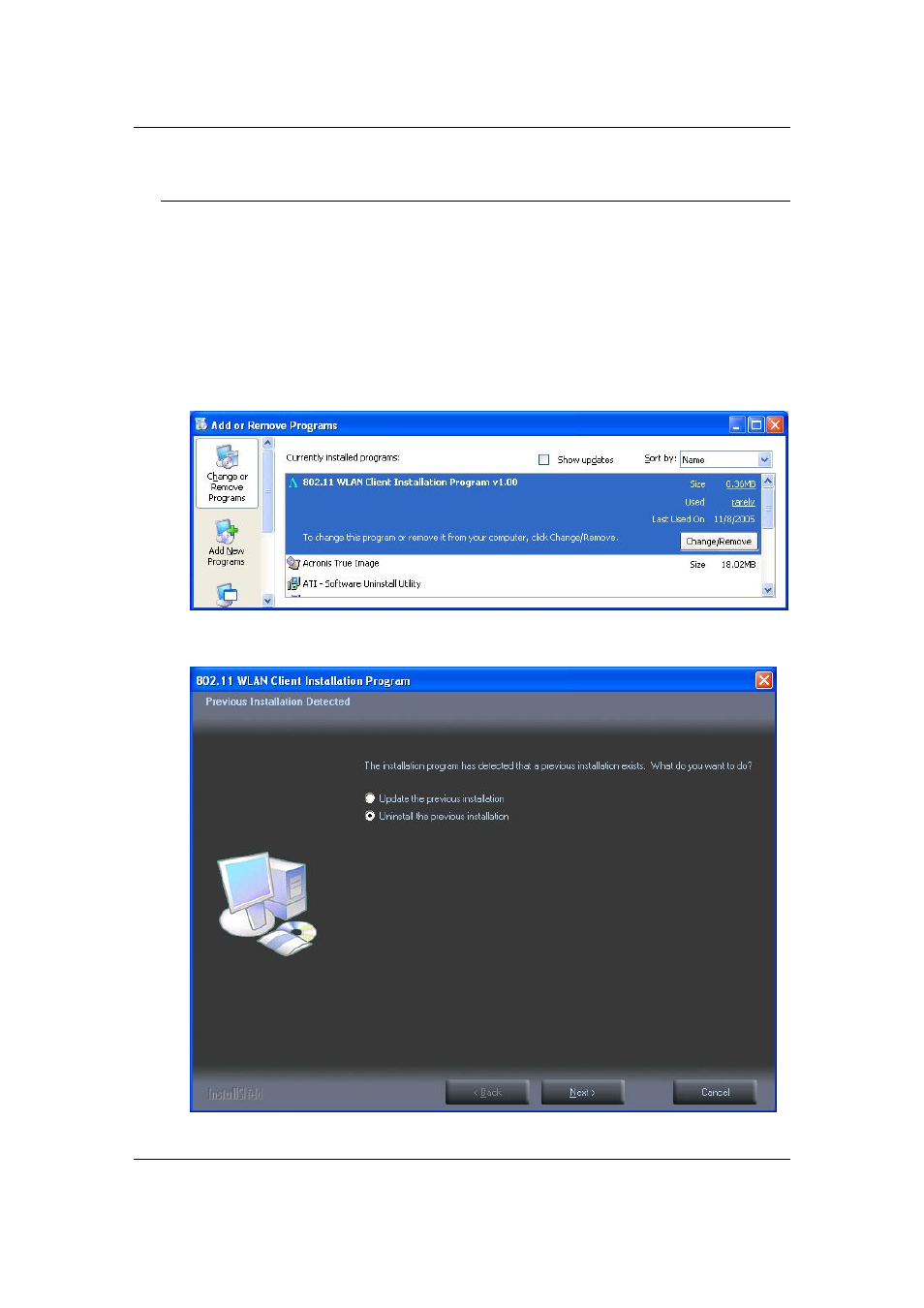 4 uninstall the drivers & client utility | Efficient Networks EEE 802.11b/g Wireless USB 2.0 Adapter User Manual | Page 45 / 48