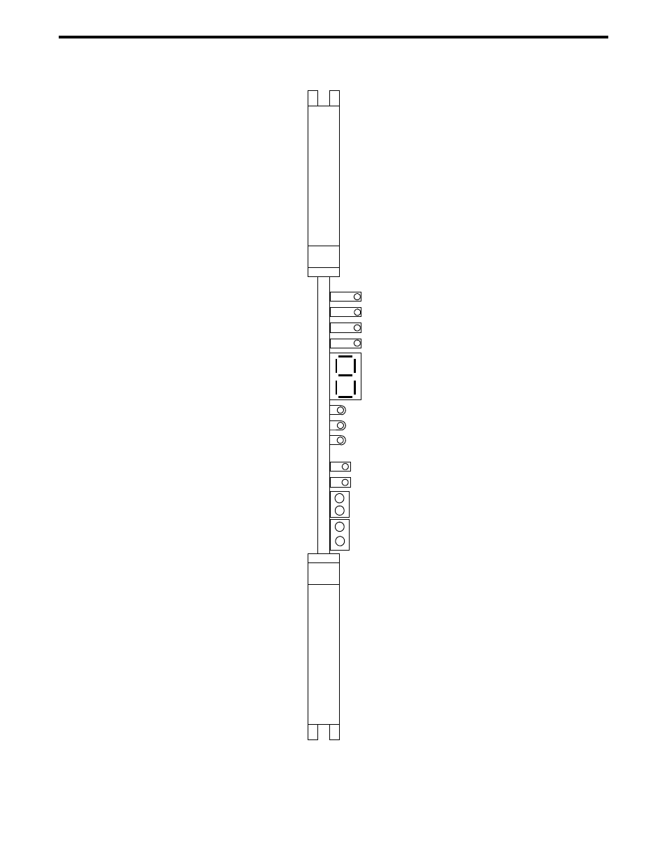 Basic board module card edge layout -13, Figure 7-3 basic board module card edge layout, Basic board module (bbm) 7-13 | EFJohnson 3000 SERIES User Manual | Page 75 / 214