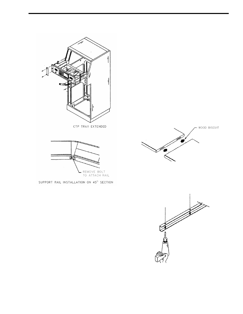 Figure 3-7 ctp tray, 8 attaching the formica writing surface, Figure 3-8 joining formica | Figure 3-9 securing the formica writing surface | EFJohnson VR-CM50 User Manual | Page 31 / 50