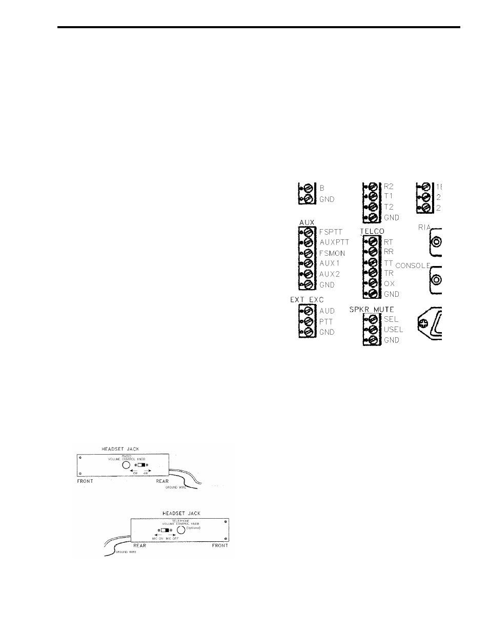 Attach the volume control knob (240fpv12ba1), 10 set up and operation of the headset jack, Figure 5-7 connector headset | Figure 5-8 telco connection to cip ps | EFJohnson VR-CM50 User Manual | Page 45 / 50