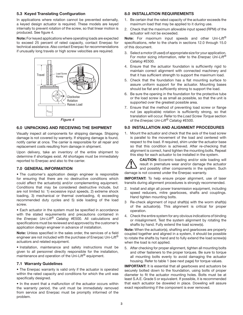 Enerpac Products UNI-LIFT M User Manual | Page 3 / 10