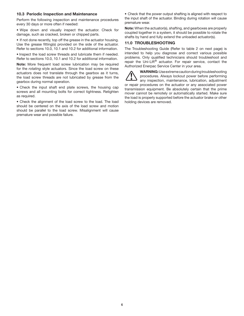 Enerpac Products UNI-LIFT M User Manual | Page 6 / 10