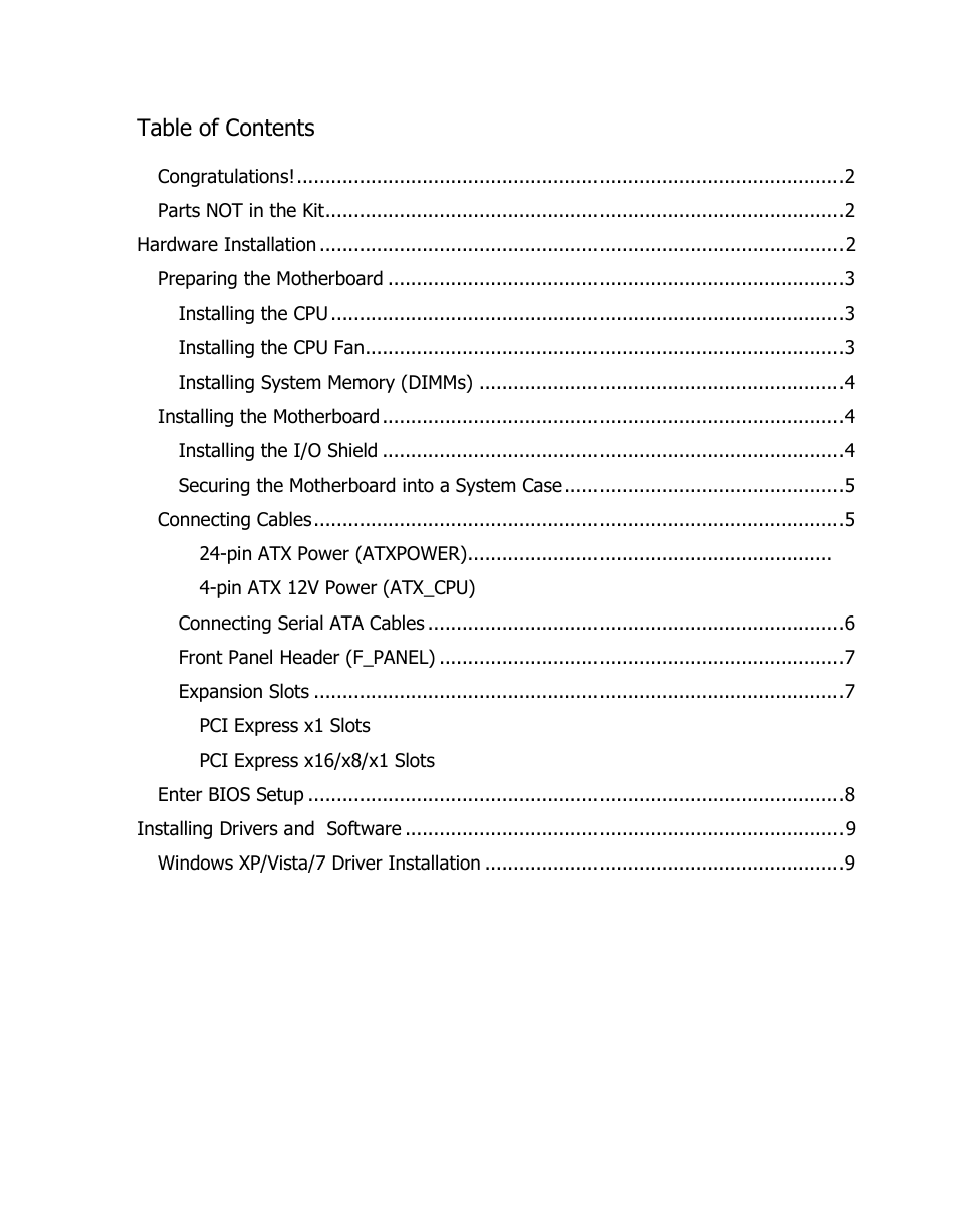 EVGA P55 Micro V User Manual | 77 pages