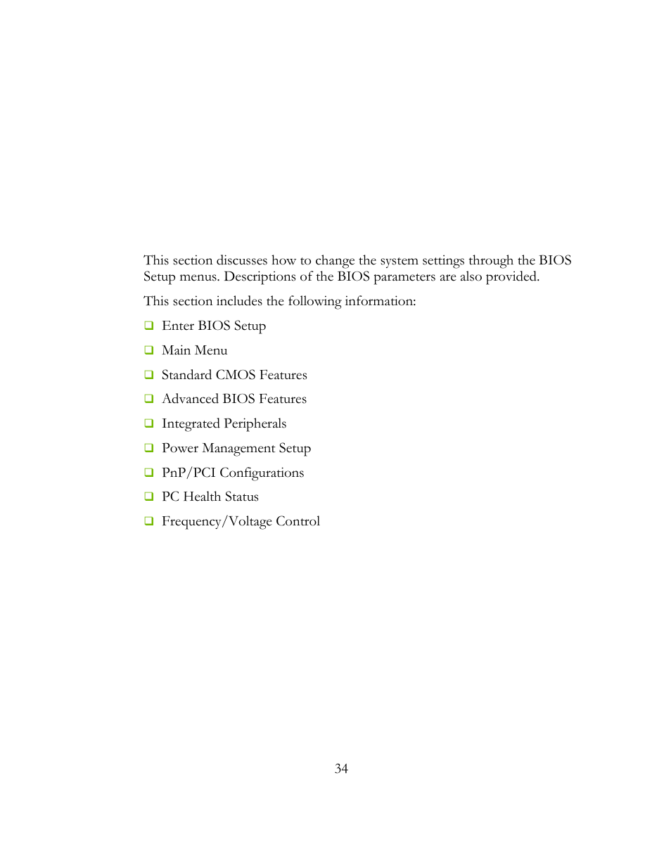 Configuring the bios | EVGA 141-BL-E757 User Manual | Page 34 / 76