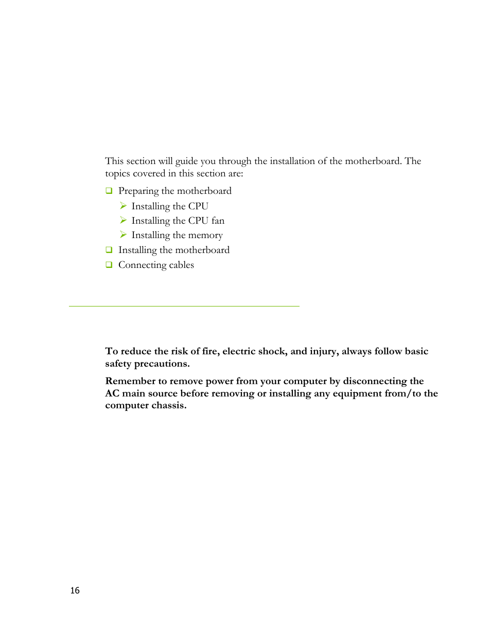 Hardware installation, Safety instructions | EVGA 170-BL-E762 User Manual | Page 14 / 84