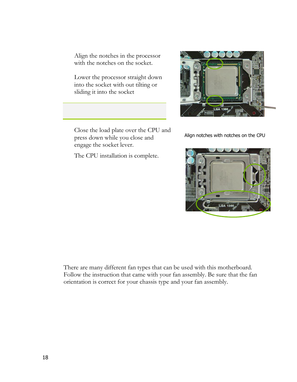 Installing the cpu fan | EVGA 170-BL-E762 User Manual | Page 16 / 84