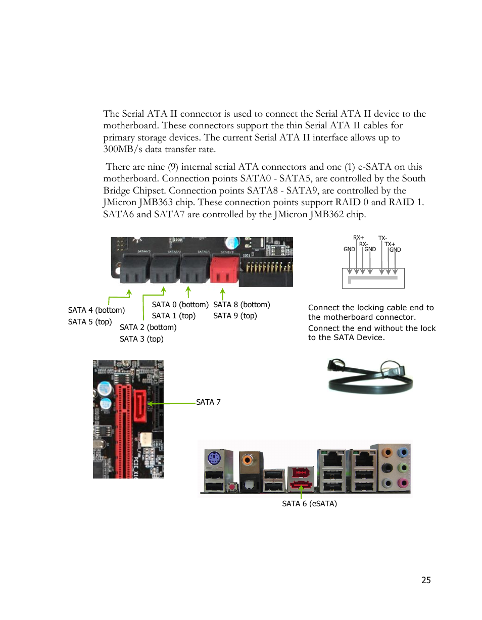 Connecting serial ata cables | EVGA 170-BL-E762 User Manual | Page 23 / 84