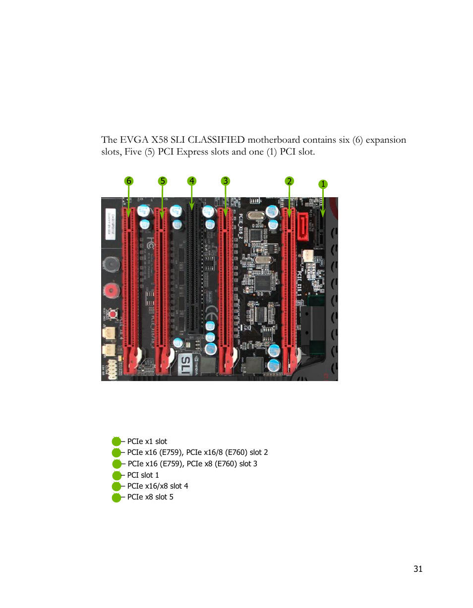 Expansion slots | EVGA 170-BL-E762 User Manual | Page 29 / 84