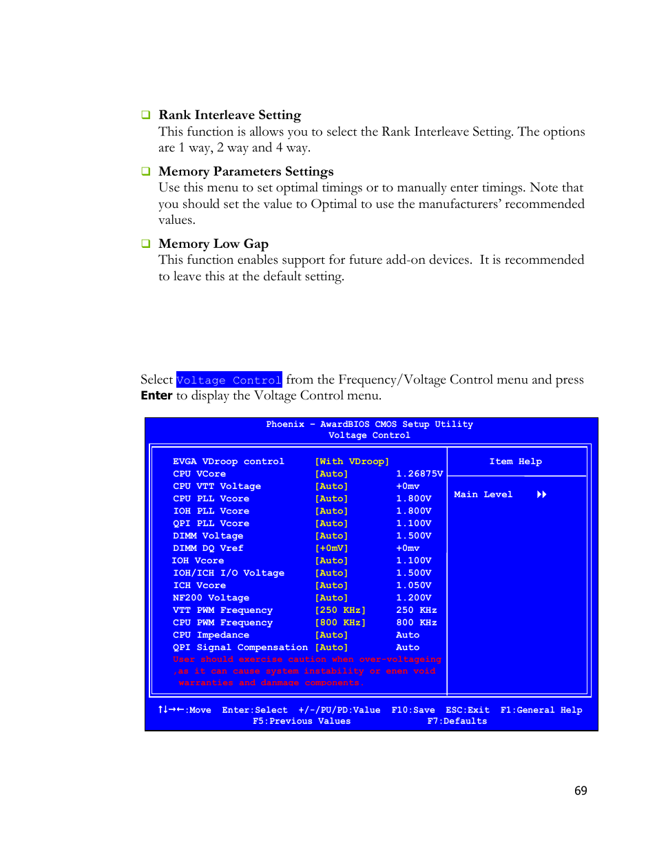 Voltage control, Select | EVGA 170-BL-E762 User Manual | Page 67 / 84