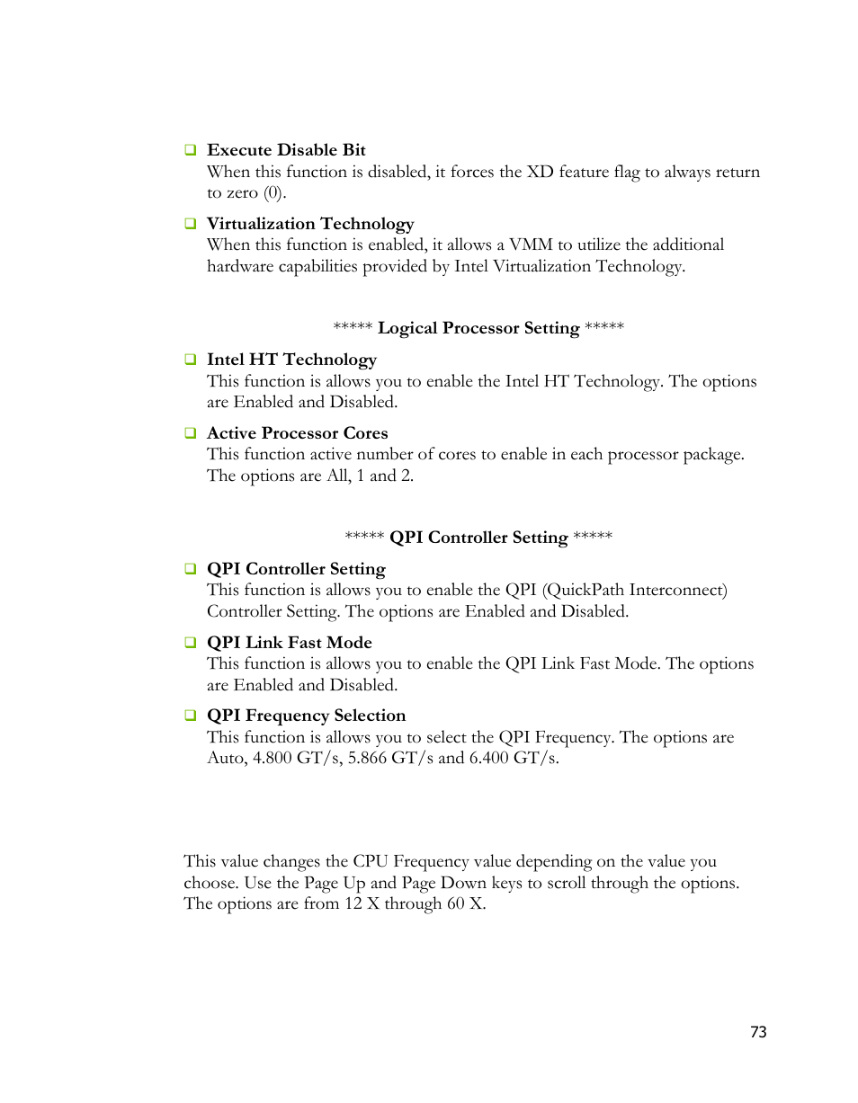 Cpu clock ratio | EVGA 170-BL-E762 User Manual | Page 71 / 84