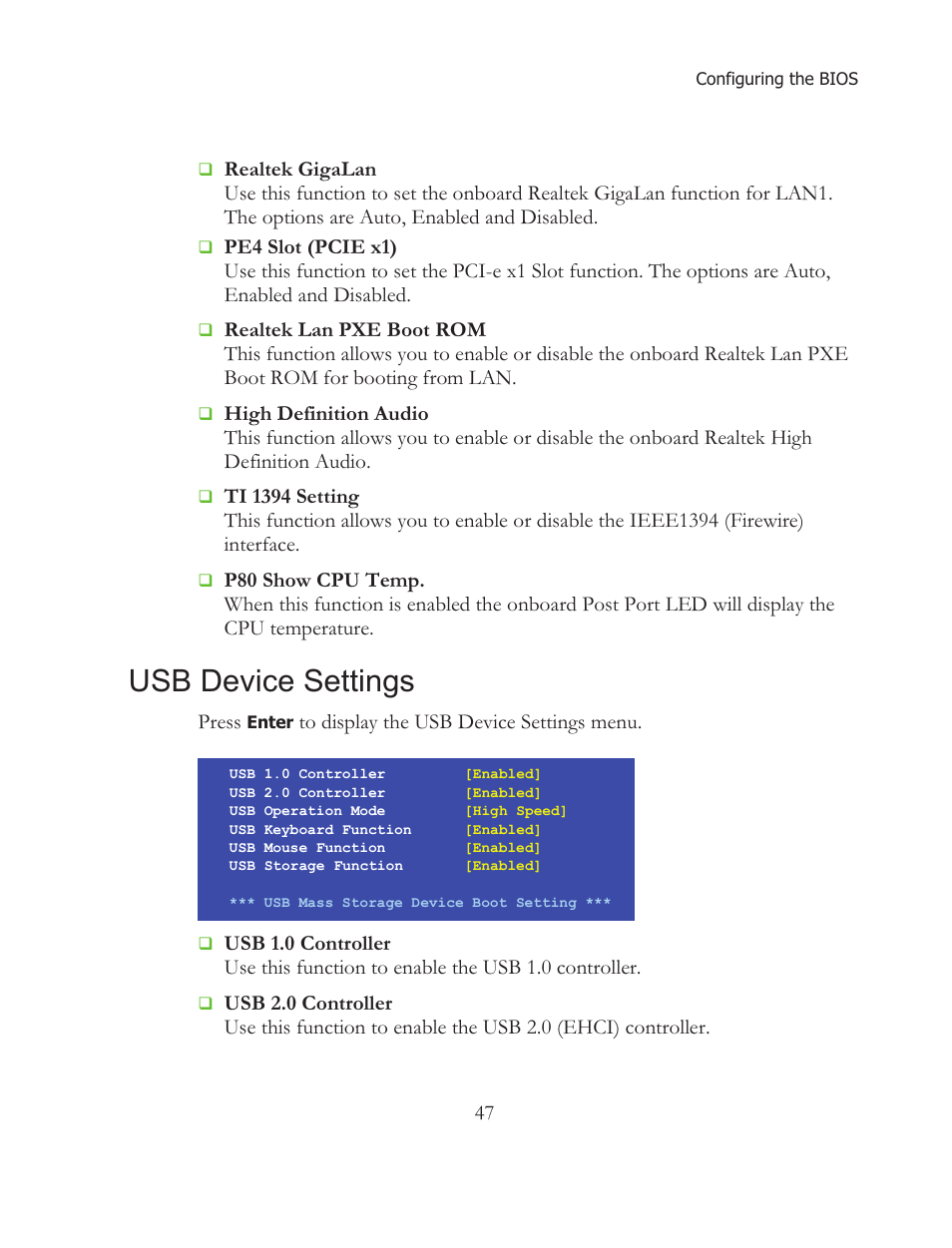 Usb device settings, Press | EVGA 121-BL-E756 User Manual | Page 46 / 74