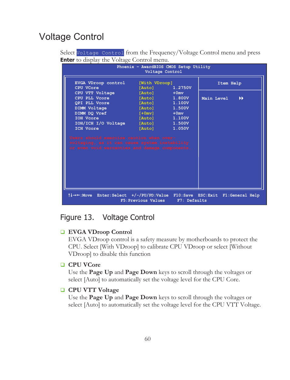 Voltage control, Figure 13. voltage control, Select | EVGA 121-BL-E756 User Manual | Page 59 / 74