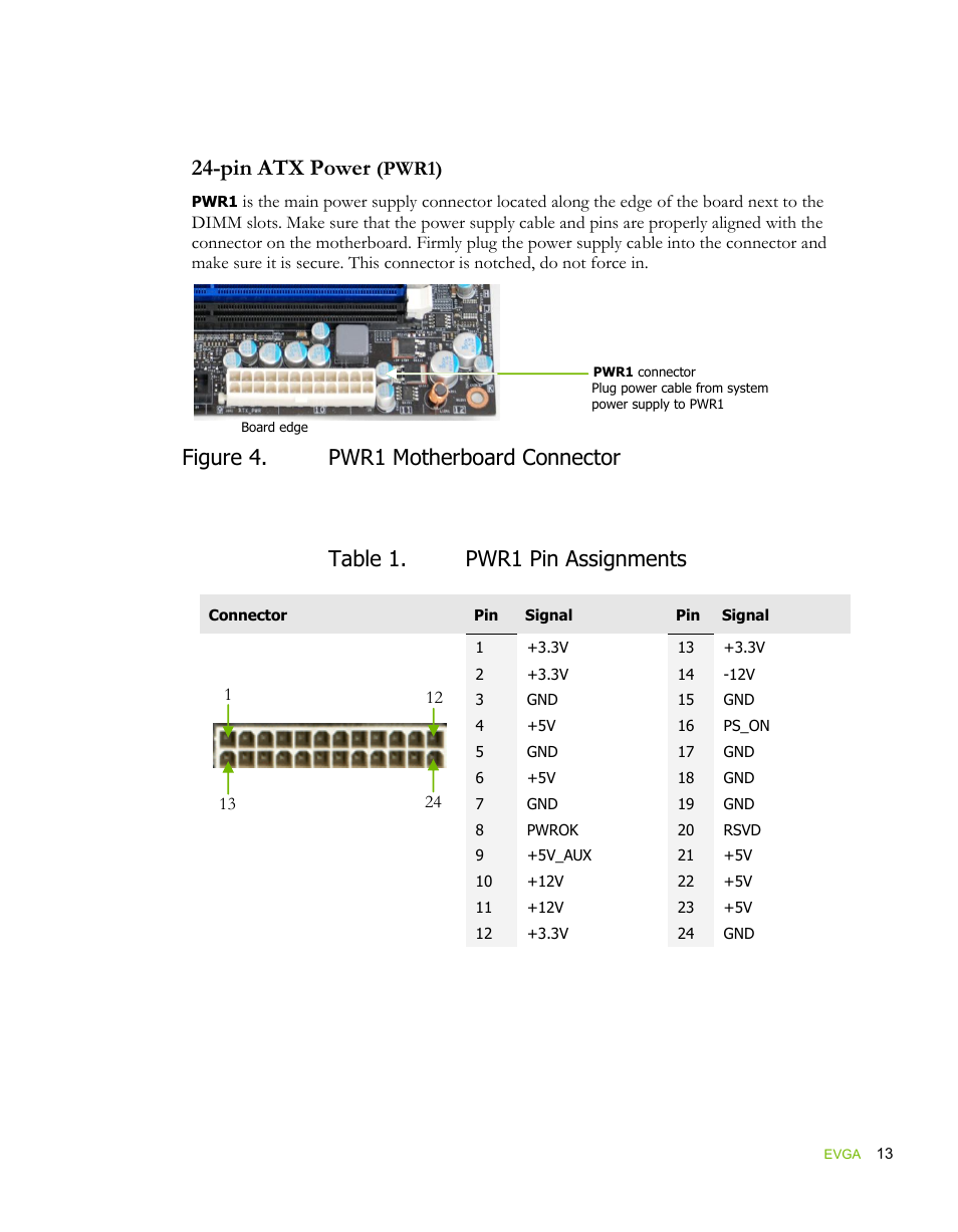 Pin atx power | EVGA force 132-YW-E178 User Manual | Page 23 / 85