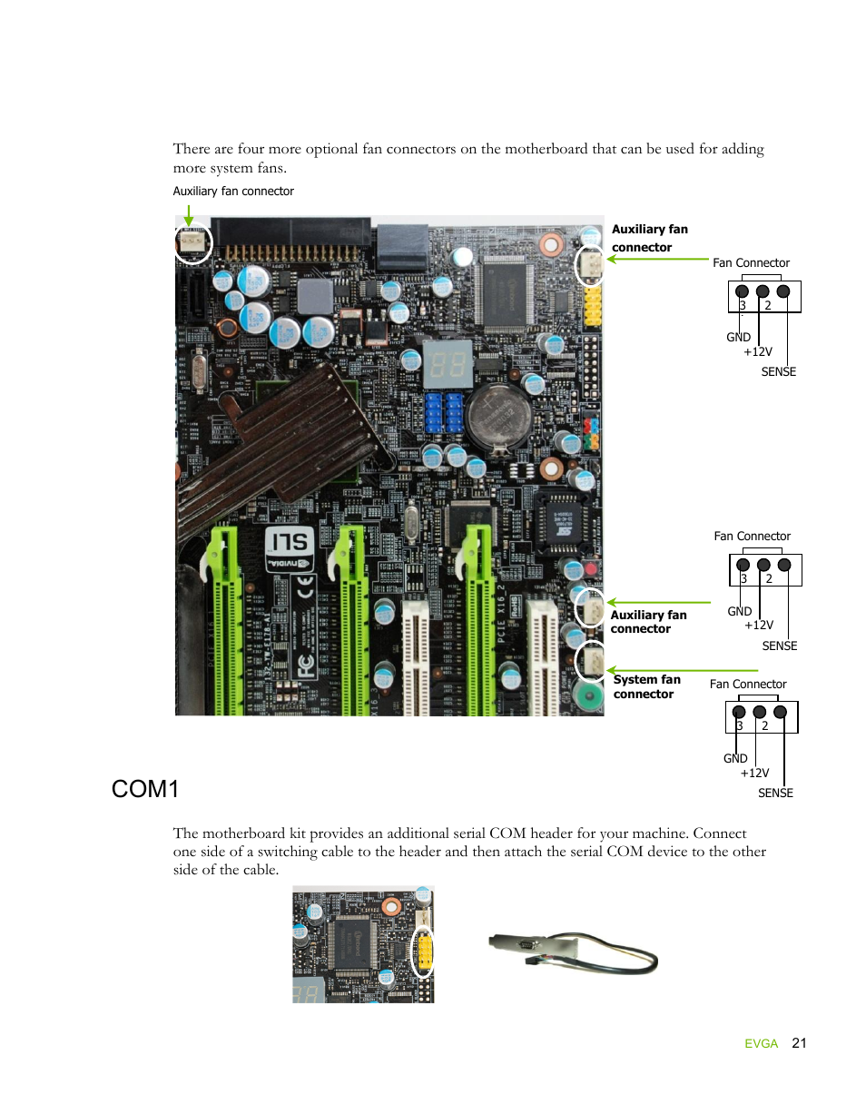 Com1 | EVGA force 132-YW-E178 User Manual | Page 31 / 85