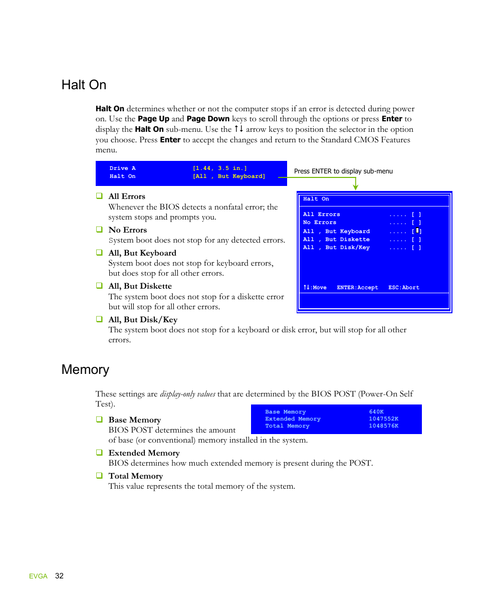 Halt on | EVGA force 132-YW-E178 User Manual | Page 42 / 85