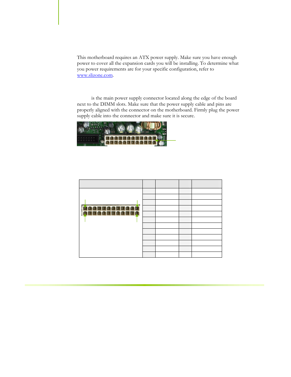 Power connections, Pin atx power, Pwr1) | EVGA NFORCE 650I User Manual | Page 27 / 75