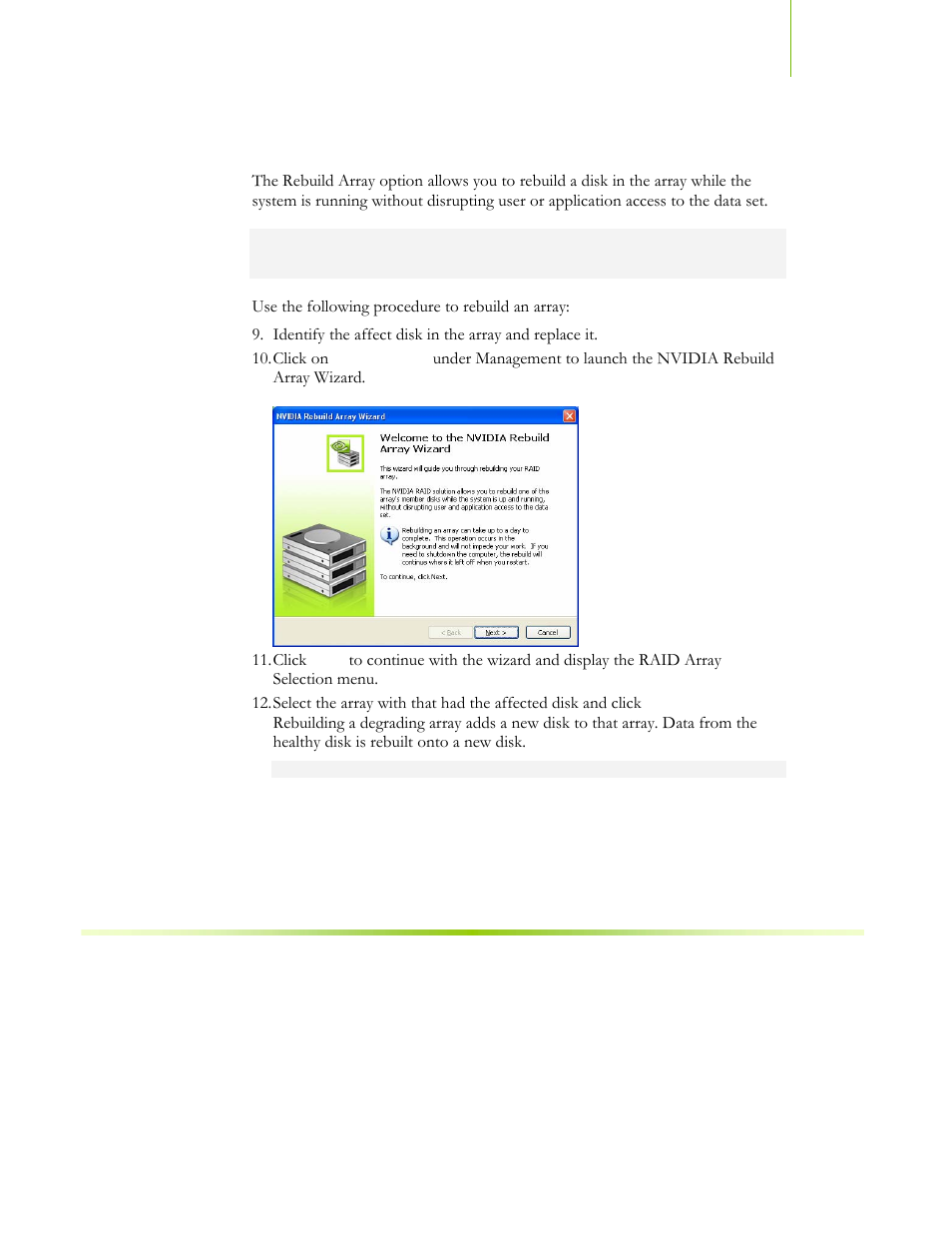 Rebuild array | EVGA nForce 122-CK-NF68-XX User Manual | Page 36 / 170