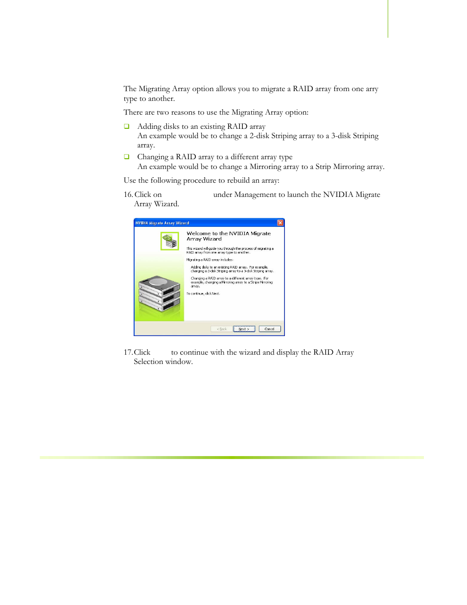 Migrating array | EVGA nForce 122-CK-NF68-XX User Manual | Page 38 / 170