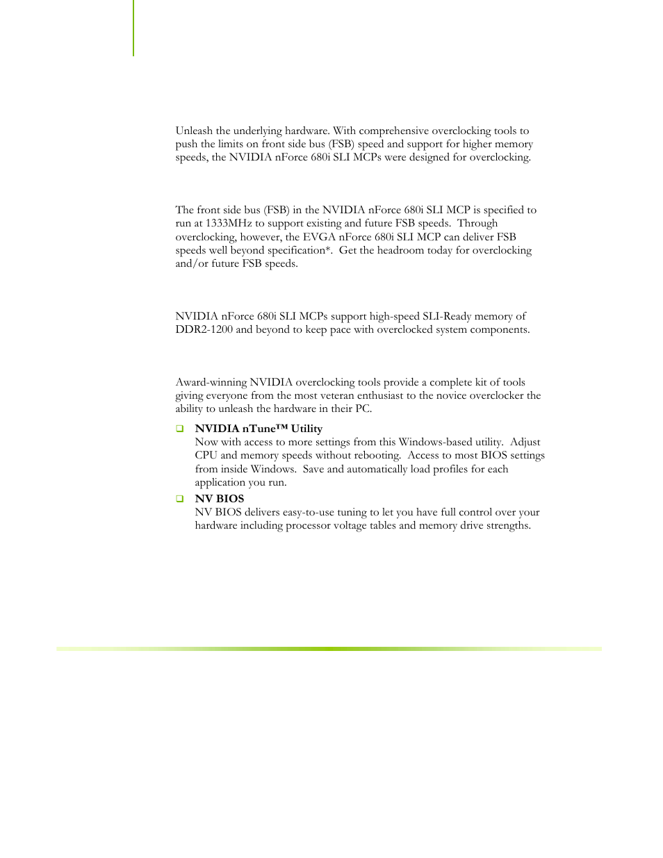 Extreme overclocking, Extreme fsb speeds, Extreme ddr2 speeds | Comprehensive overclocking tools | EVGA nForce 122-CK-NF68-XX User Manual | Page 53 / 170
