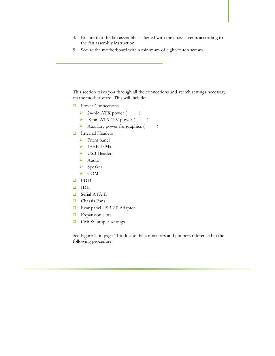 Connecting cables and setting switches | EVGA nForce 122-CK-NF68-XX User Manual | Page 68 / 170