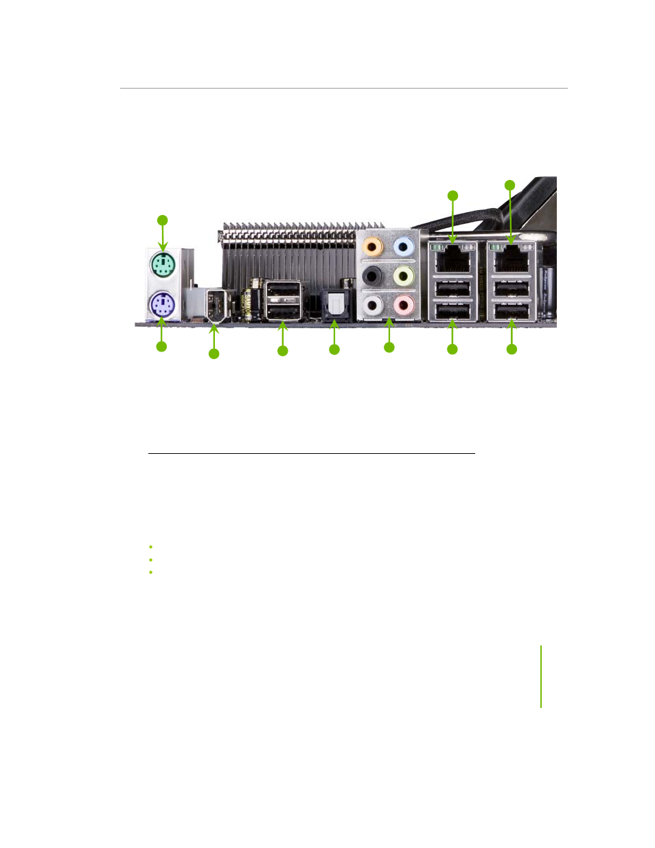 Figure 1. evga nforce 780i sli motherboard layout, Figure 2. chassis backpanel connectors | EVGA NFORCE 780I SLI User Manual | Page 18 / 127