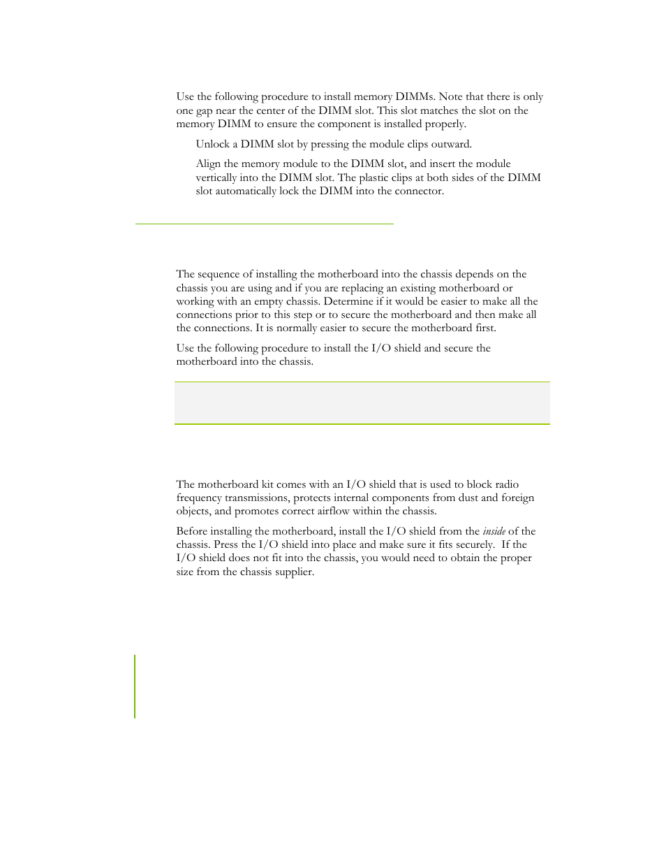 Installing the motherboard, Installing the i/o shield | EVGA NFORCE 780I SLI User Manual | Page 23 / 127