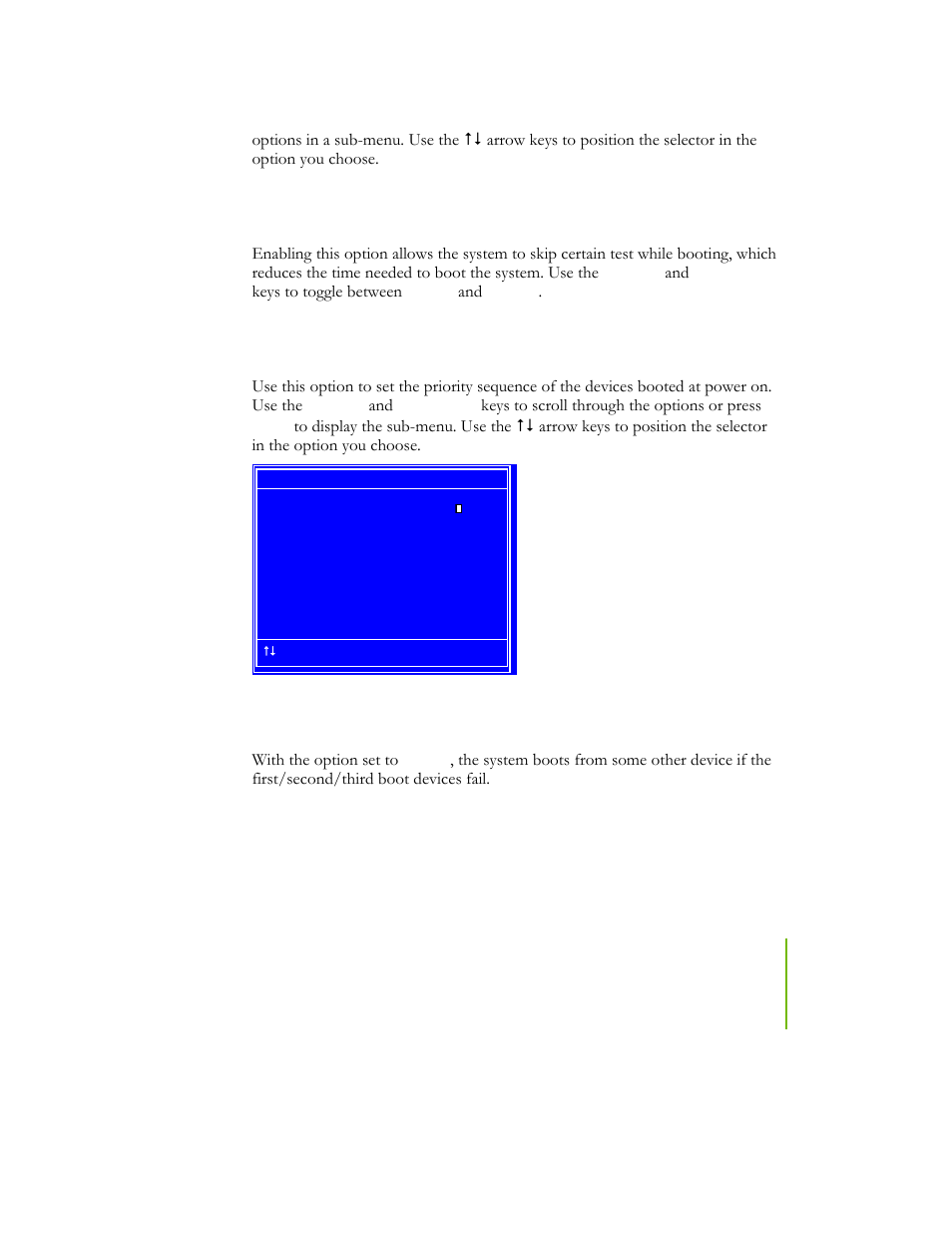 Quick power on self test, First/second/third boot device, Boot other device | EVGA NFORCE 780I SLI User Manual | Page 52 / 127
