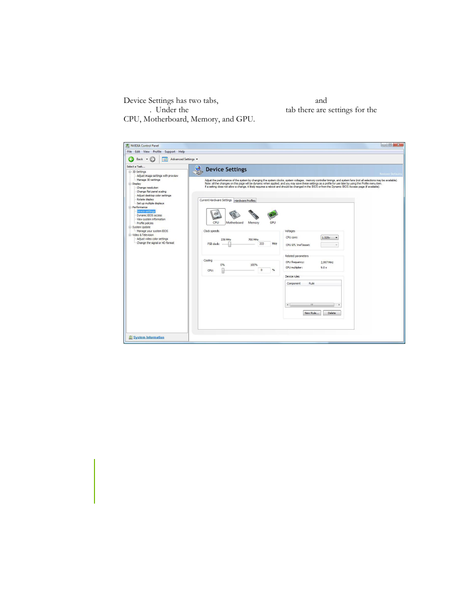 Device settings | EVGA NFORCE 780I SLI User Manual | Page 87 / 127