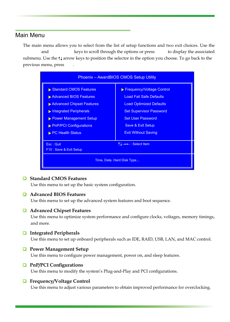 Main menu | EVGA 750I SLI User Manual | Page 29 / 58