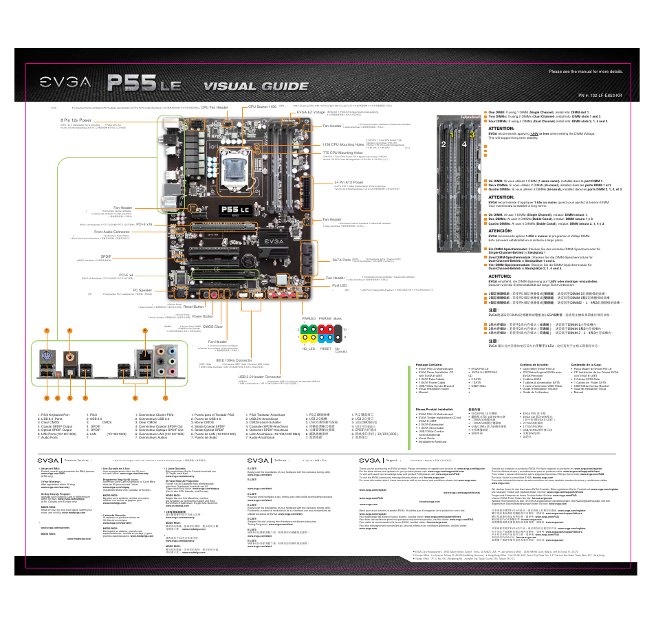 P55 le_e653 visual guide-back | EVGA P55 LE User Manual | Page 2 / 2