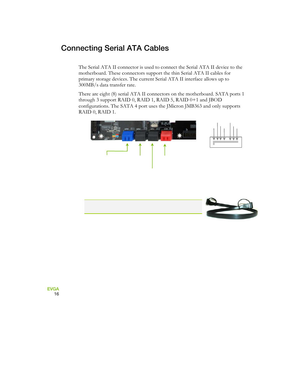 Connecting serial ata cables | EVGA 730I User Manual | Page 27 / 85