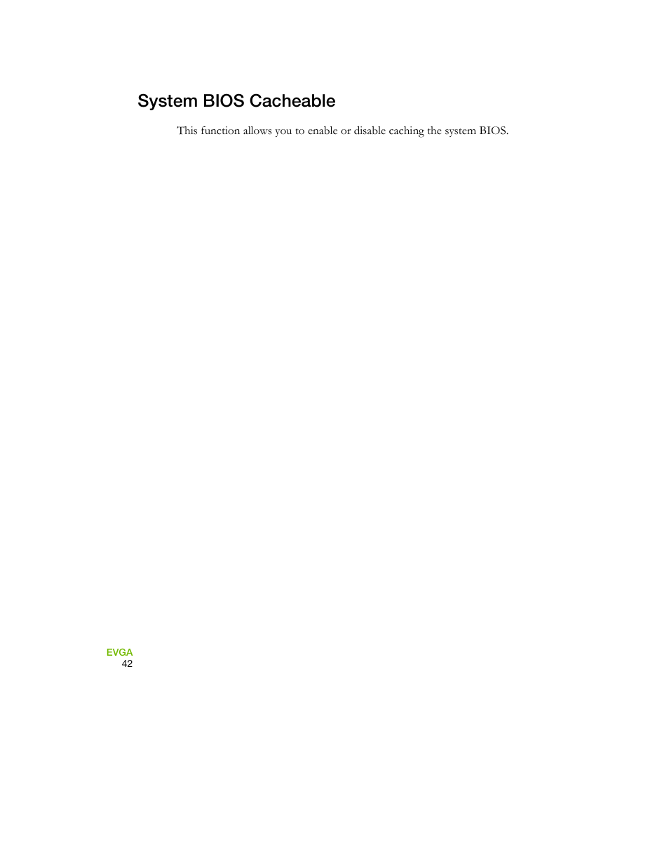 System bios cacheable | EVGA 730I User Manual | Page 52 / 85