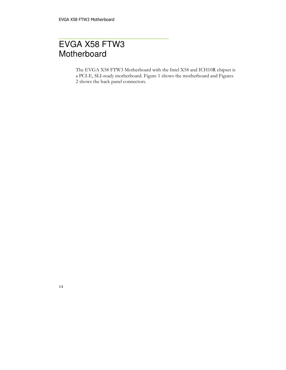 Evga x58 ftw3 motherboard | EVGA X58 FTW User Manual | Page 14 / 77