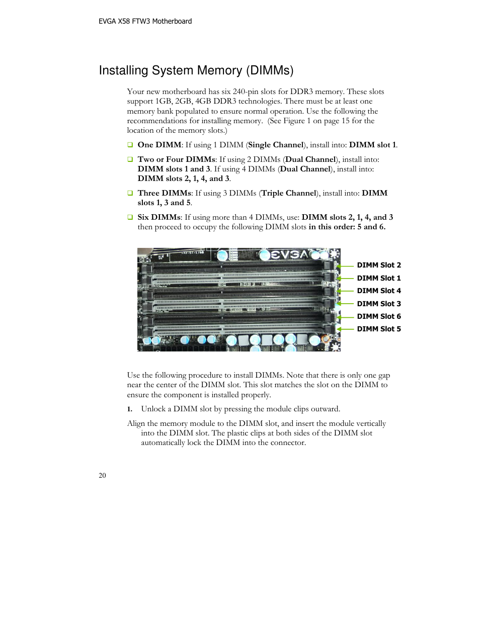 EVGA X58 FTW User Manual | Page 20 / 77